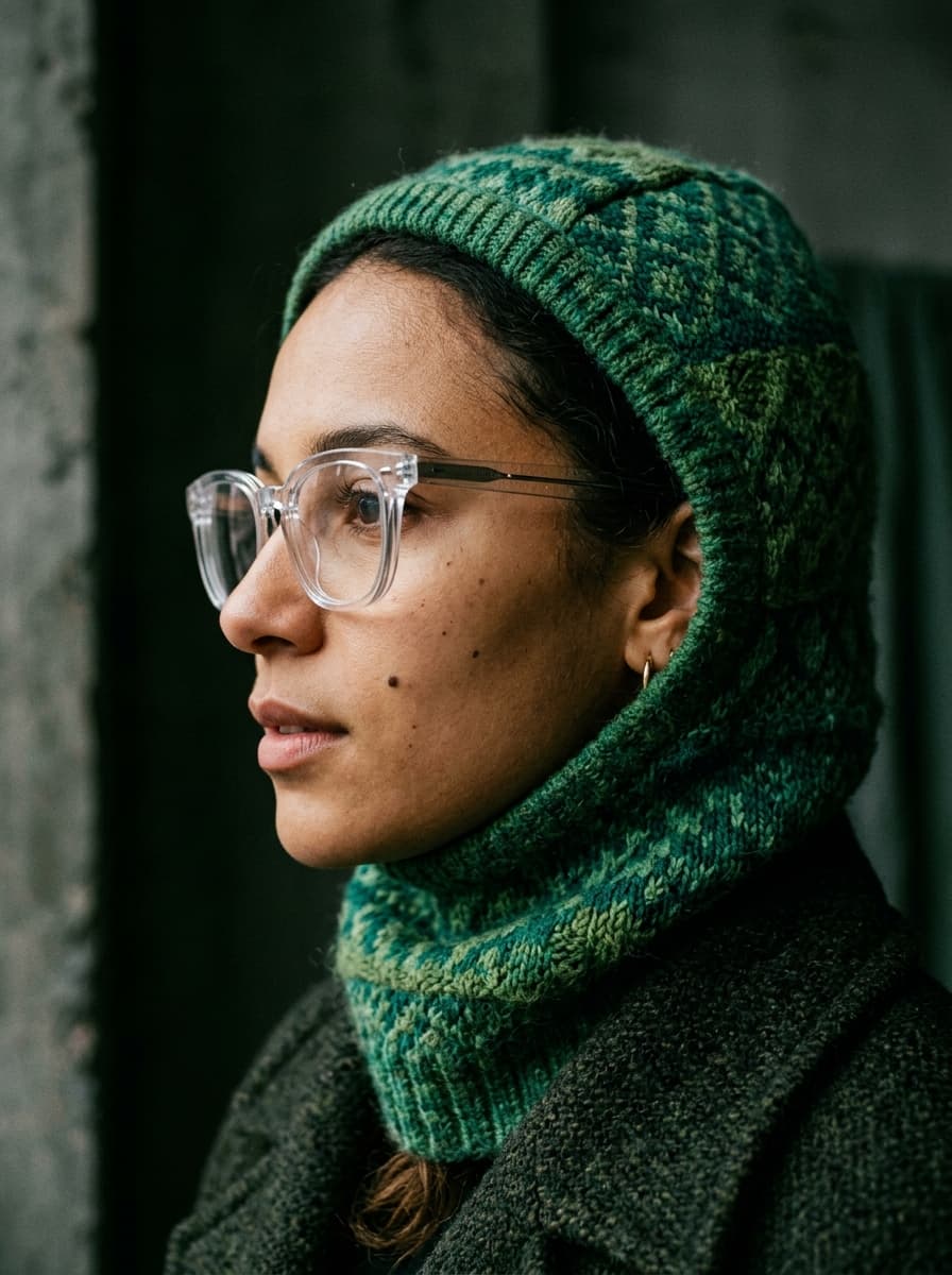 Knit balaclava portrait